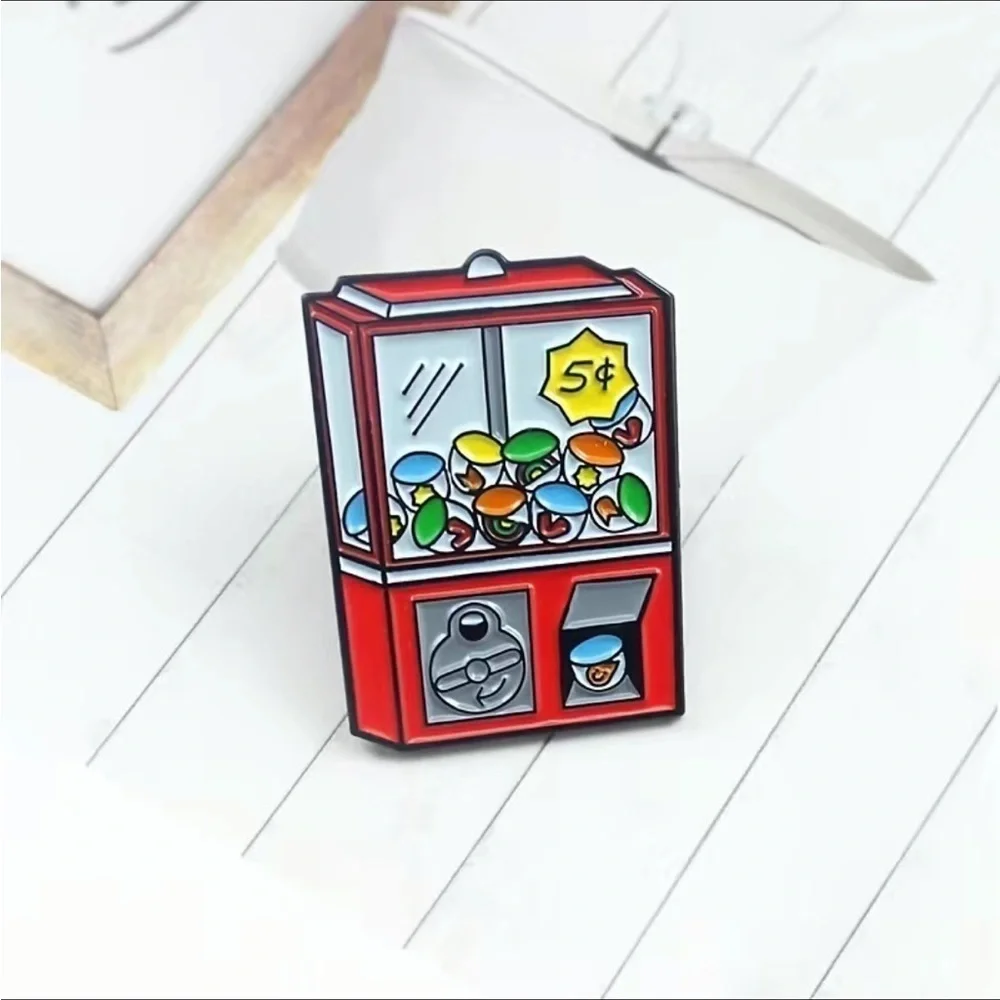 3/$25 Acrylic Gum Ball Machine Prize Machine Retro Pin Unisex
